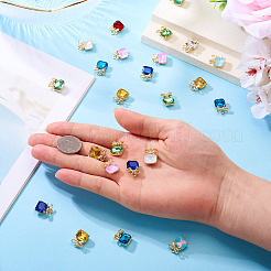 30Pcs Alloy & Glass Charms&nbsp;FIND-TA0008-05G