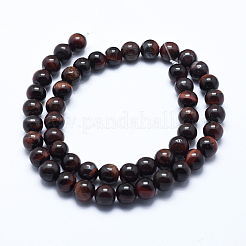 Natural Tiger Eye Bead Strands&nbsp;G-P370-03-6mm