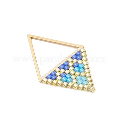 3Pcs MIYUKI Glass Seed Beaded Rhombus Pendants&nbsp;PALLOY-MZ01175