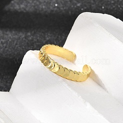 Brass Cuff Open Rings&nbsp;RJEW-C159-01G