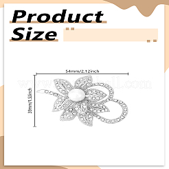 1Pc Zinc Alloy Rhinestone Brooches&nbsp;JEWB-LP0006-05P