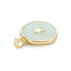 Brass Enamel Pendants&nbsp;KK-Q283-057J-NR