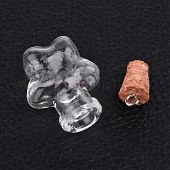 Mixed Shapes Glass Bottle Pendants&nbsp;PALLOY-JF00163