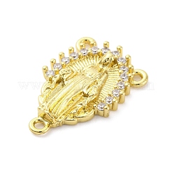 Brass Clear Cubic Zirconia Virgin Mary Chandelier Component Links&nbsp;KK-D325-07G-04