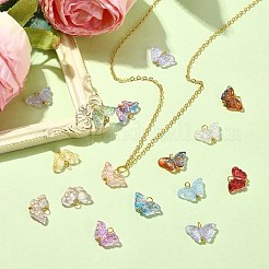 150Pcs 15 Colors Glass Charms&nbsp;PALLOY-CJ00040