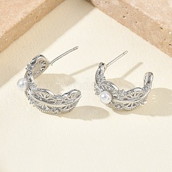 Brass Stud Earrings for Women&nbsp;EJEW-A168-13P