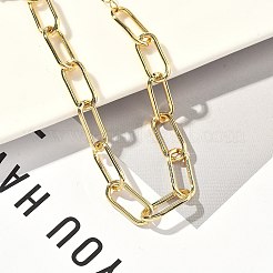 Brass Paperclip Chain Bracelets&nbsp;BJEW-C138-01G