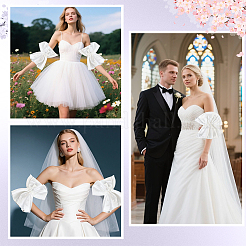 Polyester Oversleeves for Bride&nbsp;AJEW-WH20120-25B