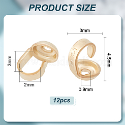 12Pcs Brass Bead Tips&nbsp;KK-BC0013-41