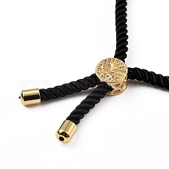 Adjustable Nylon Twisted Cord Slider Bracelets&nbsp;X-BJEW-JB05322-02