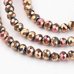 Electroplate Glass Bead Strands&nbsp;EGLA-G014-3mm-FP01