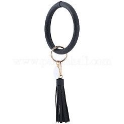 1Pc PU Leather Tassel Wristlet Keychain&nbsp;BJEW-CL0001-30B