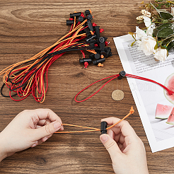 30Pcs 3 Colors  Polyester Elastic Cable Ties&nbsp;DIY-FH0008-57A