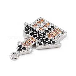 Rack Plating Brass Cubic Zirconia Pendants&nbsp;KK-D031-05P