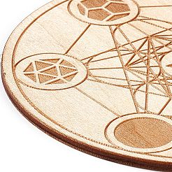 Wooden Carved Cup Mats&nbsp;DIY-B060-04D