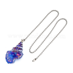 Glass Charms Ceiling Fan Pull Chain Extenders&nbsp;HJEW-H064-01A-P