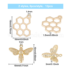 12Pcs 2 Style Brass Charms&nbsp;KK-BC0009-29