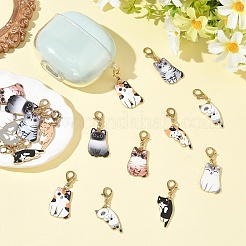 20Pcs 10 Styles Alloy Enamel Pendant Decorations&nbsp;HJEW-YW00544