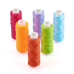 6 Rolls 6 Colors Flat Waxed Polyester Cords&nbsp;YC-TA0001-08A