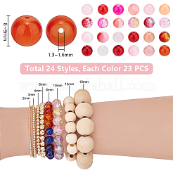 552Pcs 24 Styles Glass Beads&nbsp;GLAA-PH0003-18