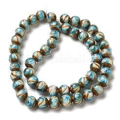 Gold Sand Lampwork Beads Strands&nbsp;LAMP-E036-06D
