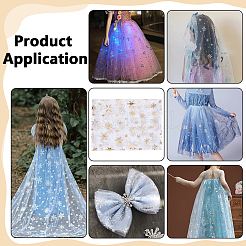 Snowflake Pattern Nylon Fabric&nbsp;DIY-WH0591-175B