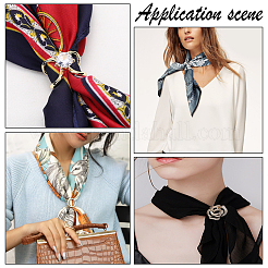 6Pcs 6 Styles Alloy Women Lady Girls Fashion Scarf Ring Buckle&nbsp;JEWB-CA0001-02