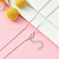 Brass Square Snake Chain Necklace for Men Women&nbsp;MAK-YW0001-08