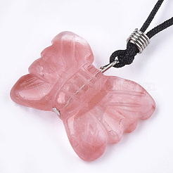 Watermelon Stone Glass Pendant Necklaces&nbsp;G-T113-07C-B