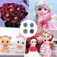 60Pairs 4 Colors Craft Plastic Doll Eyeballs&nbsp;DIY-GF0013-10