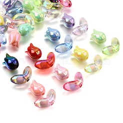 48Pcs 2 Styles UV Plated Acrylic Beads&nbsp;SACR-FS0001-37