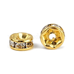Brass Rhinestone Spacer Beads&nbsp;RB-A014-Z7mm-01G-NF