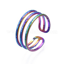 304 Stainless Steel Cuff Ring&nbsp;RJEW-N038-090