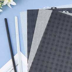 Rectangle Plastic Mesh Canvas Sheets & Folder Rod&nbsp;DIY-CP0012-71