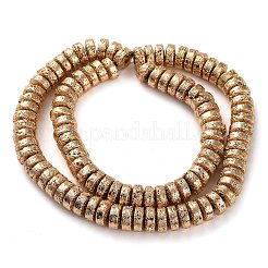 Electroplated Natural Lava Rock Beads Strands&nbsp;G-I360-A04-02