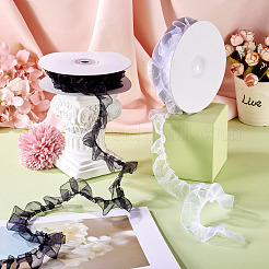2Rolls 2 Colors Floral Polyester Lace Ribbon&nbsp;OCOR-TA0002-66