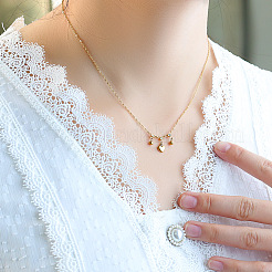 304 Stainless Steel Pave Clear Cubic Zirconia Heart Pendant Necklaces for Women&nbsp;WGA3869-01