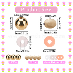Handmade Polymer Clay Beads with CCB Plastic Beads  Jewelry Making Findings Kit&nbsp;DIY-SC0025-50