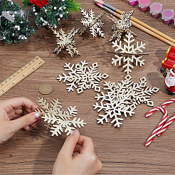 4 Styles Christmas Theme Unfinished Wood Solid Display Decorations&nbsp;DJEW-WH20002-21C