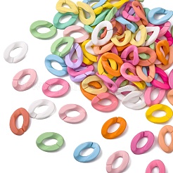 Opaque Spray Painted Acrylic Linking Rings&nbsp;OACR-S036-001B-I-2