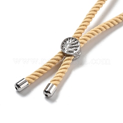Twisted Nylon Cord Silder Bracelets&nbsp;DIY-B066-03P-20