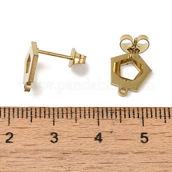 Ion Plating(IP) 304 Stainless Steel Stud Earring Findings&nbsp;STAS-I206-78G