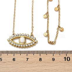 304 Stainless Steel Stackable Double Layer Necklaces&nbsp;NJEW-S435-03G-A