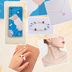 300Pcs 4 Style ABS Plastic Imitation Pearl Beads&nbsp;KY-SZ0001-40