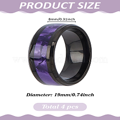 4Pcs Stainless Steel Finger Ring for Unisex&nbsp;RJEW-LP0001-29