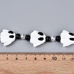 Halloween Theme Handmade Lampwork Beads Strands&nbsp;LAMP-N028-17B