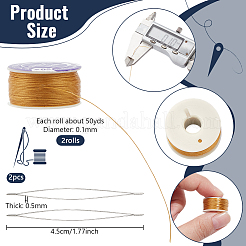 2 Rolls Special Coated Polyester Beading Threads&nbsp;OCOR-NB0002-06D