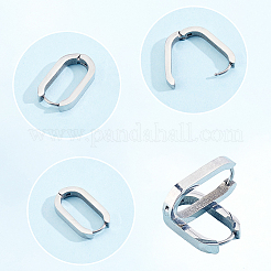 6 Pairs 2 Colors 304 Stainless Steel Huggie Hoop Earrings&nbsp;STAS-BBC0010-71