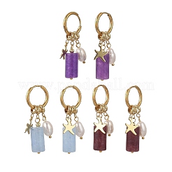202 Stainless Steel Dangle Huggie Hoop Earrings&nbsp;EJEW-JE07295