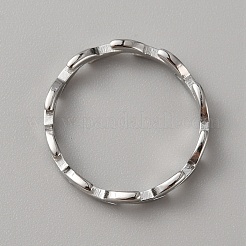 6Pcs 5 Style Wave Stainless Steel Finger Rings Set&nbsp;RJEW-WH0015-08